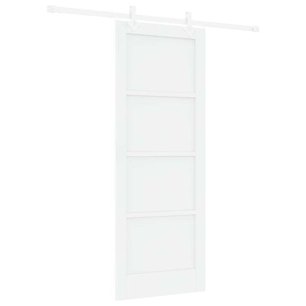 vidaXL Sliding Door White 78 x 202 cm Solid Pine Wood