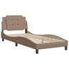vidaXL Bed Frame without Mattress "Zadar" Cappuccino 80x200 cm Faux Leather