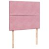 vidaXL Box Spring Bed with Mattress Pink 120x190 cm Small Double Velvet