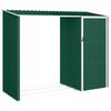 vidaXL Garden Firewood Shed Green 245x98x159 cm Galvanised Steel