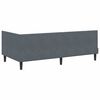 vidaXL Corner Bed Frame with Headboard Dark Grey 90 cm x 200 cm Velvet