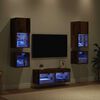 vidaXL TV Wall Units 8 pcs Old Wood Engineered Wood