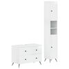 vidaXL 2 Piece Bathroom Cabinet Set BREDA High Gloss White