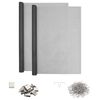 vidaXL Light Shaft Cover with Clips 2 pcs 70 x 130 cm Fiberglass Grey