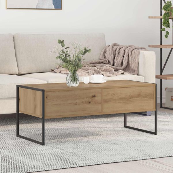 vidaXL Coffee Table Artisian Oak 100 x 46 x 40 cm Engineered Wood