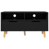 vidaXL TV Cabinet Black 90x40x48.5 cm Engineered Wood