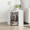 vidaXL Cat Litter Box Enclosure White 42x42x51 cm Engineered Wood