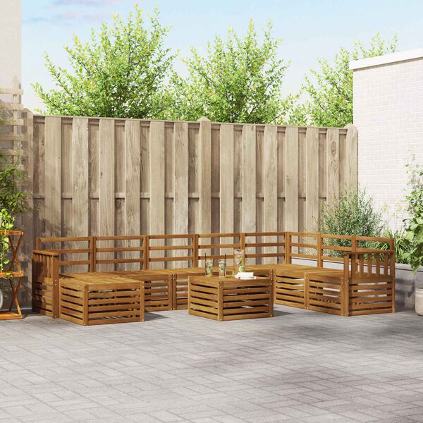 vidaXL Sofa Sets Natural Solid Acacia Wood