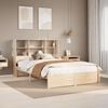 vidaXL Bookcase Bed without Mattress 140x190cm Solid Wood Pine