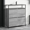 vidaXL Shoe Cabinet with 4 Flip-Drawers Grey Sonoma 100x34x112 cm