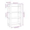 vidaXL Book Cabinet/Room Divider Grey 80x35x125 cm Solid Wood Pine