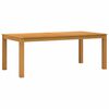 vidaXL Dining Table 200 x 100 x 75 cm Solid Oak Wood Natural