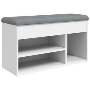 vidaXL Shoe Bench White 82x32x45.5 cm Engineered Wood