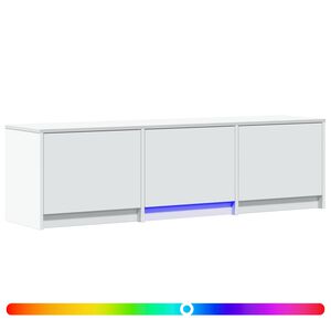 vidaXL TV Cabinet with LED 140 x 34 x 40 cm White Engineered Wood