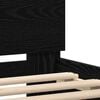 vidaXL Bed Frame with LED Black Oak 200 x 200 cm Engineered Wood