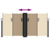vidaXL Retractable Side Awning Beige 120x1000 cm