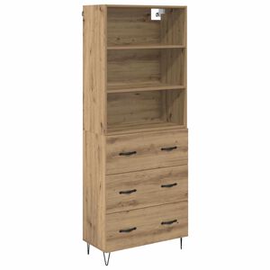 vidaXL Highboard with Drawer 2 pcs Artisan Oak Engineered Wood