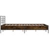 vidaXL Bed Frame without Mattress Smoked Oak 135x190 cm Double