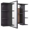 vidaXL 3 Piece Bathroom Furniture Set High Gloss Grey Engineered Wood