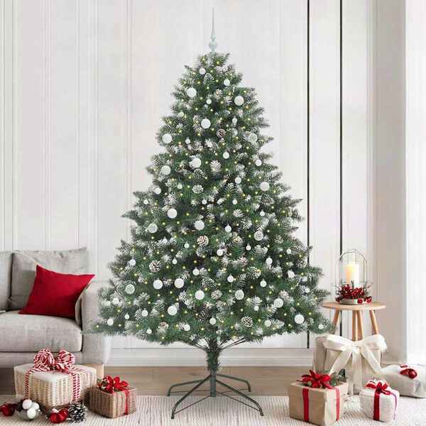 vidaXL Artificial Christmas Tree with Stand Green 160 x 160 x 240 cm