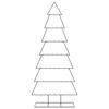 vidaXL Metal Christmas Tree for Decoration Black 210 cm