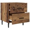 vidaXL Bedside Cabinet with Drawer 2 pcs Old Wood 40 x 35 x 47.5 cm