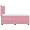 vidaXL Box Spring Bed with Mattress Pink 140x190 cm Velvet