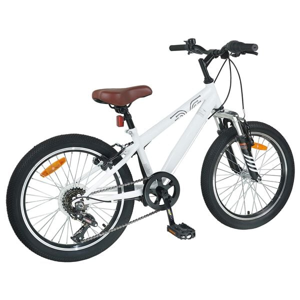vidaXL Kids Mountain Bike 20'' 6-Speed for 5-8 Years Old White