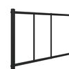vidaXL Metal Bed Frame without Mattress with Headboard Black 100x190cm
