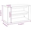 vidaXL Shoe Rack High Gloss White 75x35x45 cm Engineered Wood