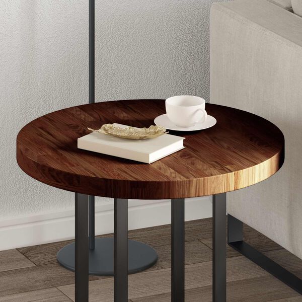vidaXL Table Top Light Brown &Oslash; 60 x 4 cm Solid Oak Wood
