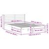 vidaXL Bed Frame with Headboard Wax Brown 140 x 210 cm Solid Pine Wood