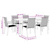 vidaXL 7 Piece Garden Dining Set Black Textilene and Steel