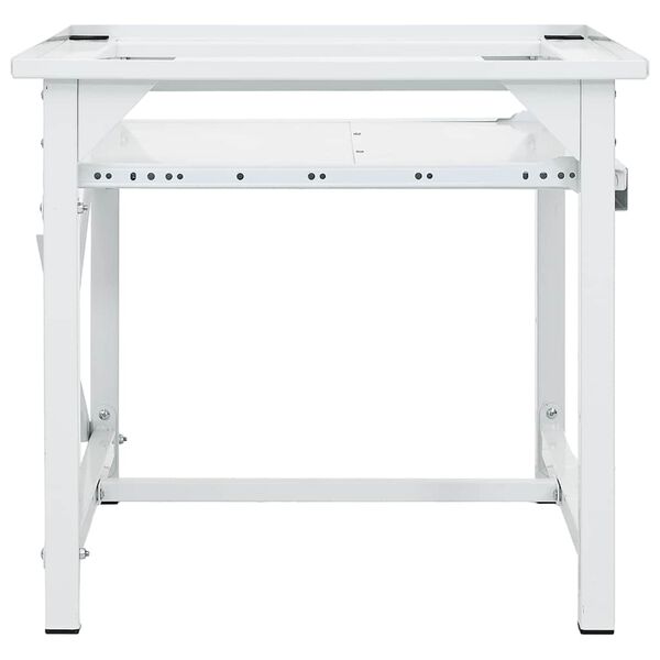 Washing Machine Pedestal with Pull-Out Shelf White