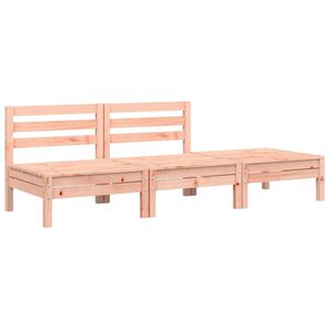 vidaXL Garden Sofa | Natural Wood | Solid Douglas Fir wood | 3-seater | Modular