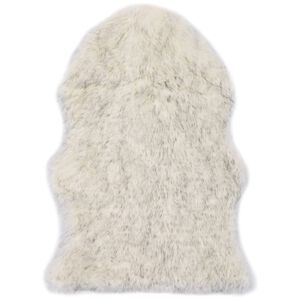 vidaXL Rug 60x90 cm Faux Sheep Leather Grey Melange