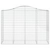 vidaXL Arched Gabion Baskets 18 pcs 200x50x140/160 cm Galvanised Iron