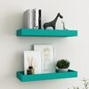 vidaXL Loggia Wall Shelves 2 pcs Blue 40x15x4 cm MDF