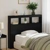 vidaXL Headboard Black Oak 120 x 17 x 102 cm Engineered Wood