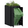 vidaXL Wheelie Bin Storage with Planter Roof for Single 240L Bin Black