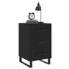 vidaXL Bedside Cabinet Black 40x40x66 cm Engineered Wood