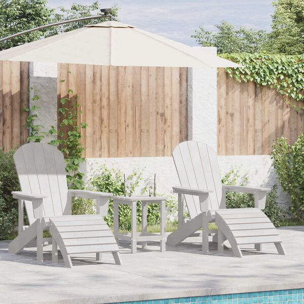 vidaXL Garden Lounge Furniture 2 pcs White 74 x 82 x 90cm Plastic