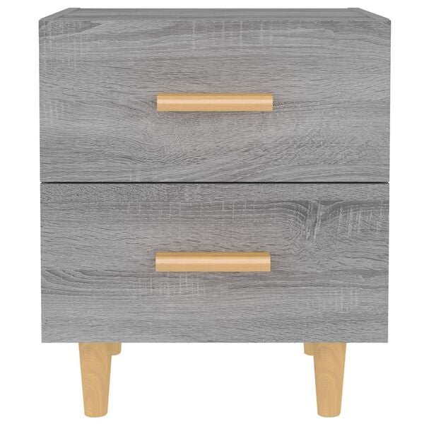 vidaXL Bed Cabinets 2 pcs Grey Sonoma 40x35x47.5 cm