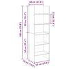vidaXL Book Cabinet White 60x35x180 cm Engineered Wood