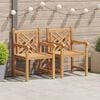 vidaXL Garden Chair 2 pcs 60 x 58 x 90 cm Solid Teak Wood