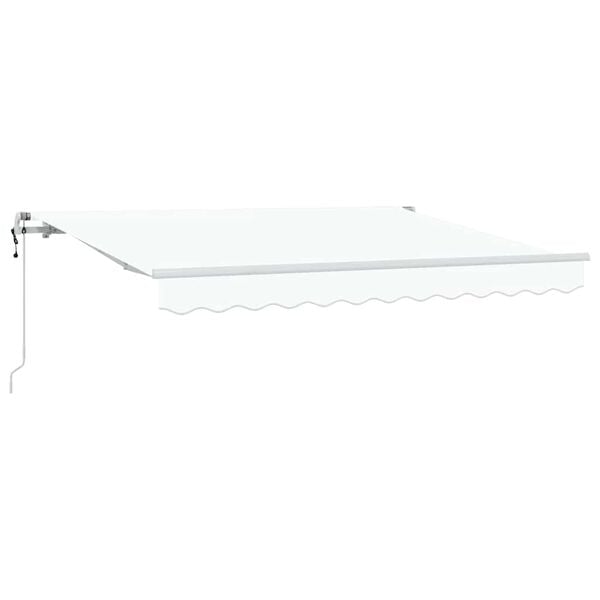 vidaXL Retractable Awning White 350 x 200 cm Fabric
