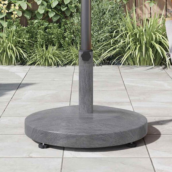vidaXL Parasol Base Dark Grey Wood look 48 x 48 x 32 cm