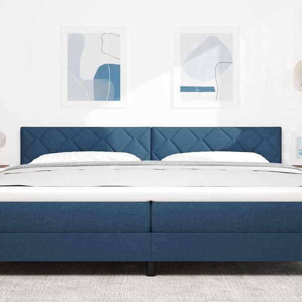 vidaXL Headboard with Headboard Blue 200 cm Faux Leather