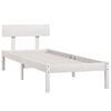 vidaXL Bed Frame without Mattress White Solid Wood Small Single