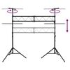 vidaXL Light Stand Black 338x115x(180-300) cm Steel